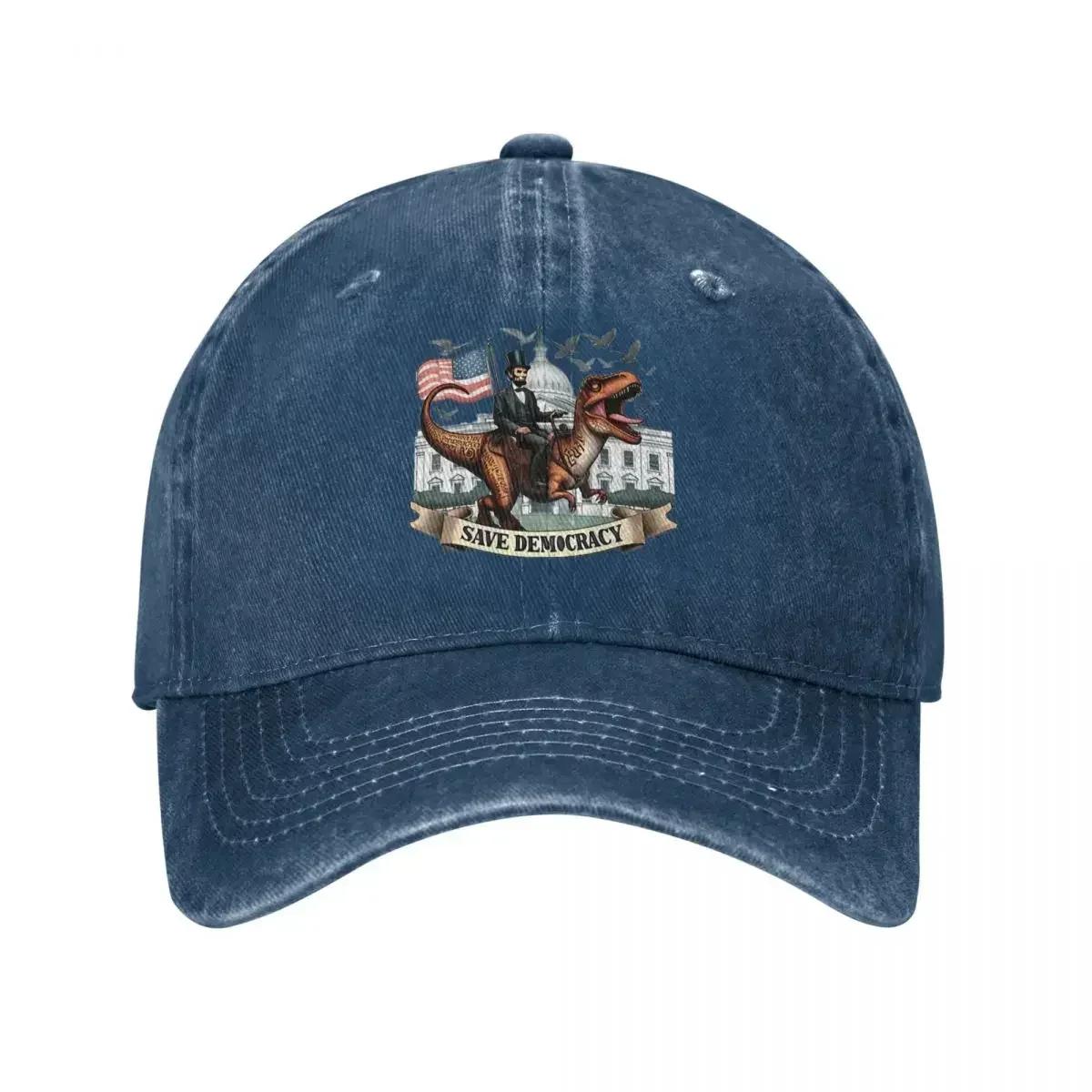 

Vintage Save Democracy America Baseball Caps Unisex Style Distressed Denim Washed Headwear Plitical Justice Outdoor Caps Hat One Size