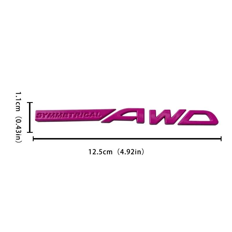 Metal Car Rear Trunk Emblem Stickers Side Badge Decal for Subaru SYMMETRICAL AWD Logo WRX Forester XV Outback Impreza Legacy Z7