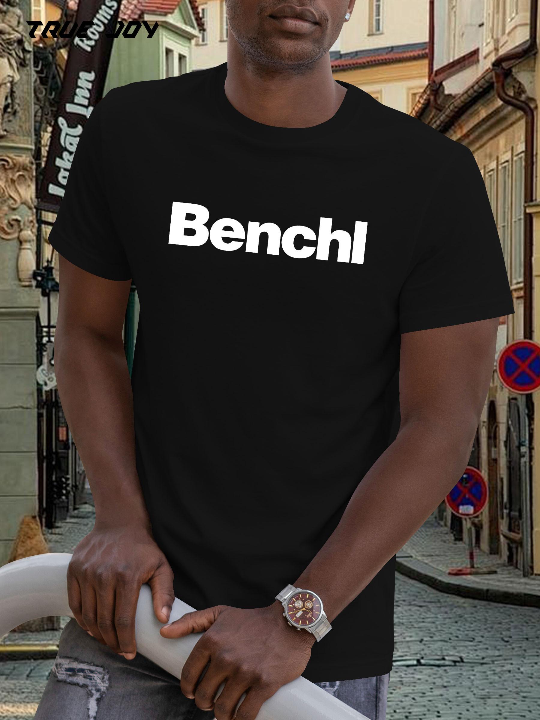Black Benchl Graphic T-shirt - Casual Summer Athleisure L