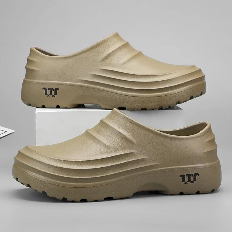 Módní kuchařské boty Protiskluzové a olejivzdorné Pracovní boty Líné pantofle Ležérní trendy pantofle Módní boty na jeden krok Sportovní boty