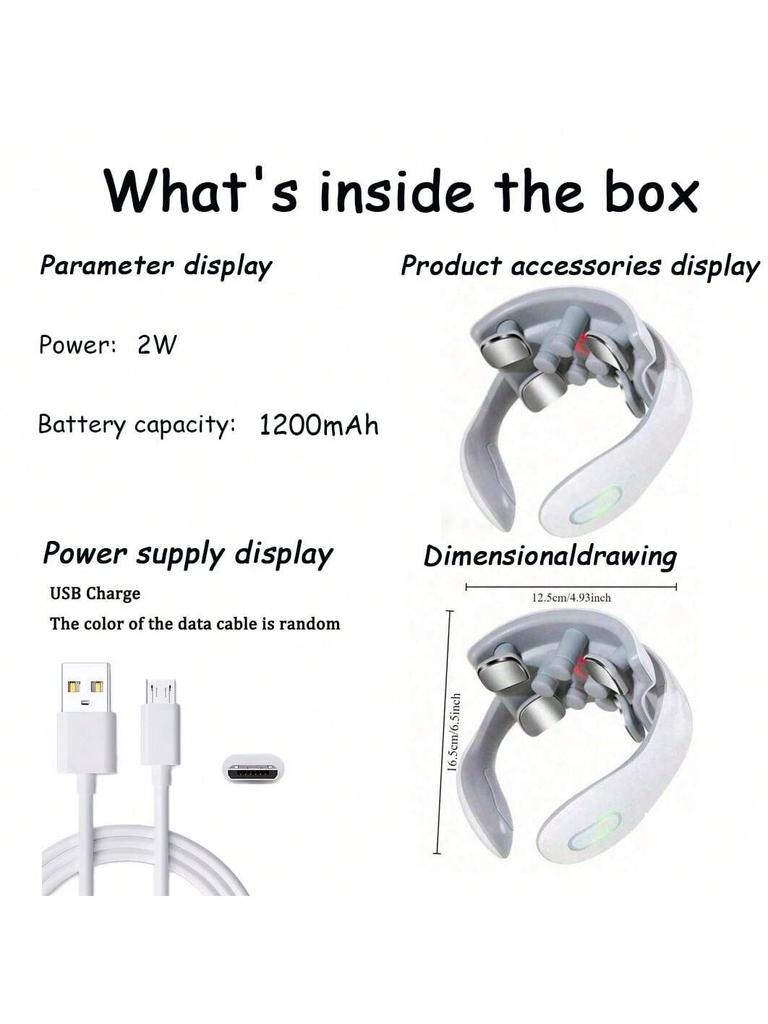 2026 TENS Pulse Back Neck Massage Wireless Smart Sholder Cervical Massager Heating Relief Muscle Punch Beating Health Rechargeab