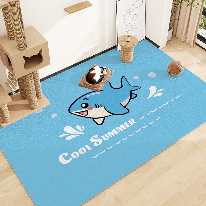 Pet Floor Mat PVC Leather Waterproof Carpet Dog Fence Rug Scratch-resistant Bite-resistant Mats Wipeable Easy To Clean Carpets