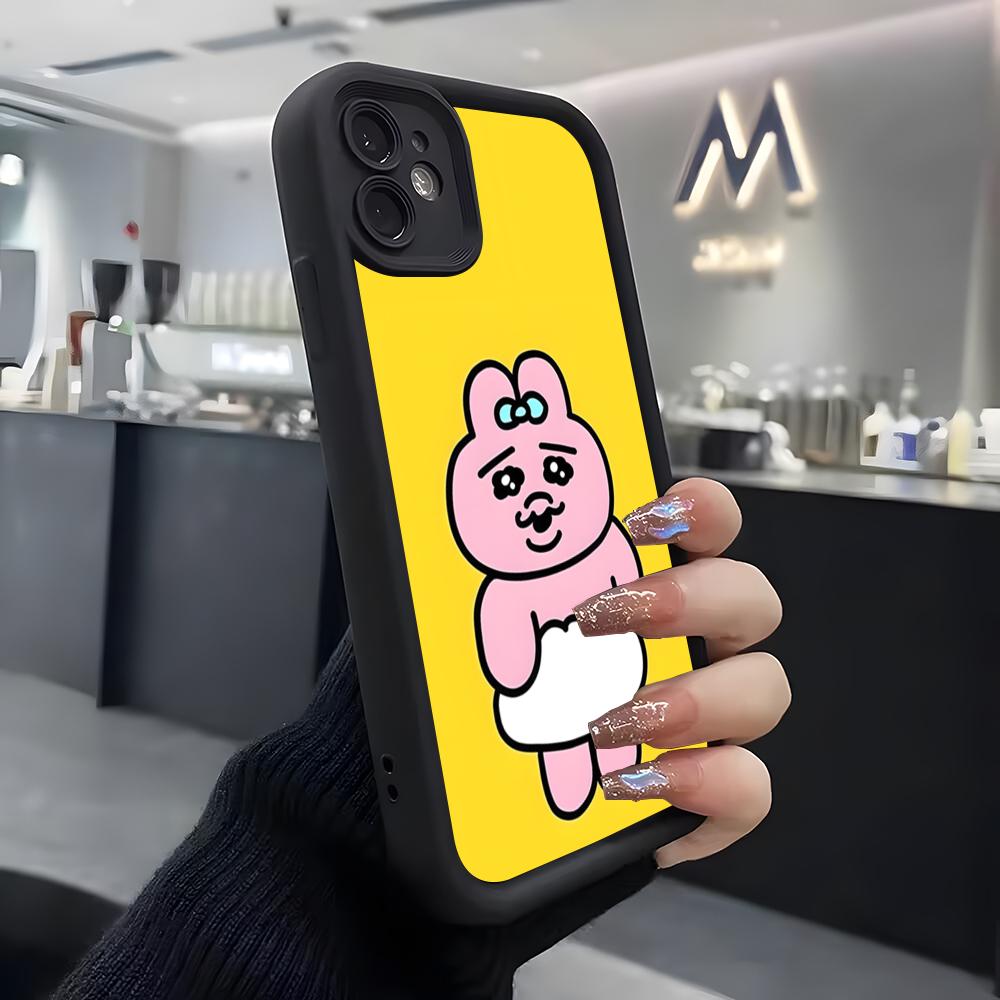 Lustige Opanchu Usagi Handyhülle Für IPhone Air 17 Pro Max 16 E 15 14 Pro Max 13 12 11 Mini Plus Weiche Silikon Schwarze Hülle