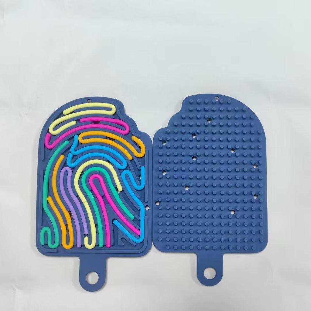 Kids' Space-Themed Sensory Ice Cream Puzzle Board