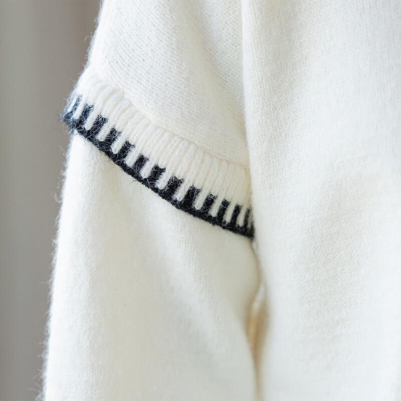 Mokana Women's Color-Block Round Neck Knit Sweater