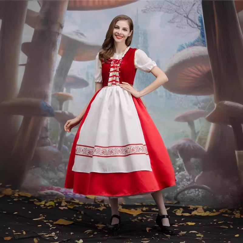 Halloween, Grimm's fairy tale, the little match girl, Little Red Riding Hood, red dress, performance costume