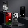 Player H-Ronaldo C-CR7 Phone Case For iPhone 16,15,14,13,12,17,Pro Max,Plus Silicone Black Case