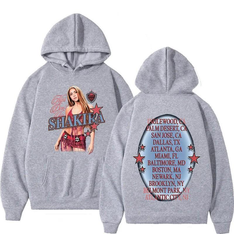 Shakira Las Mujeres Ya No Lloran 2026 World Tour Hoodie Men - Graphic Print Cotton Blend Pullover Sweatshirt
