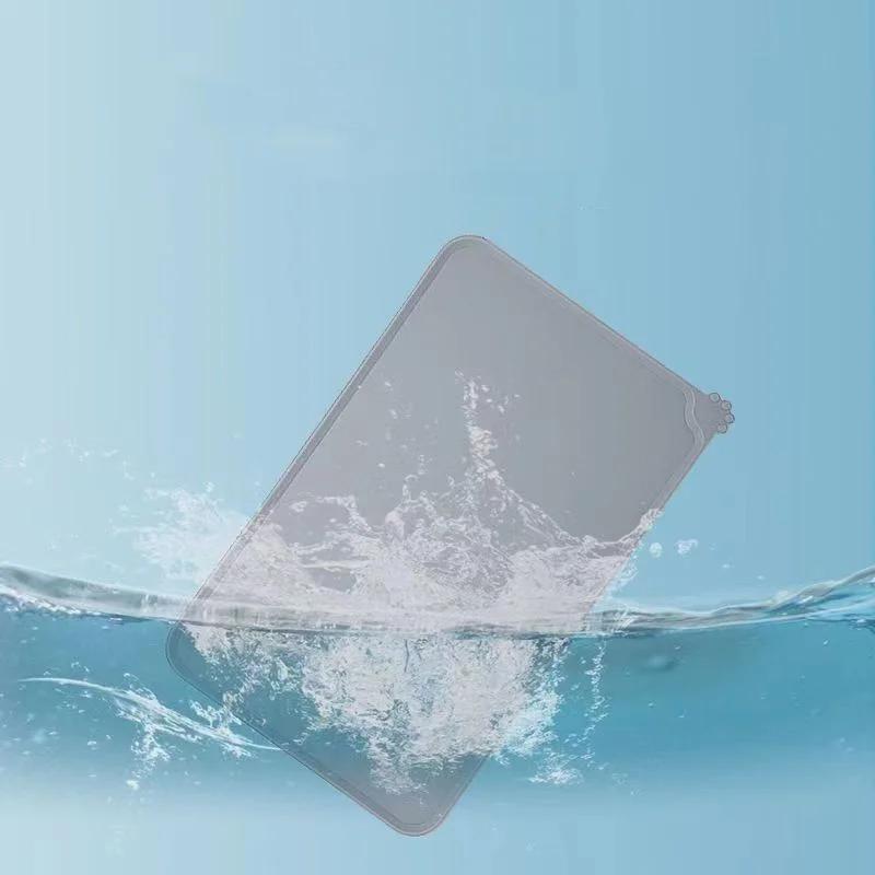 Silicone Pet Food Mat With High Lips - Waterproof & Non - Stick Feeding Pad For Dogs & Cats - Anti - Spill Feeder Tray Placemat