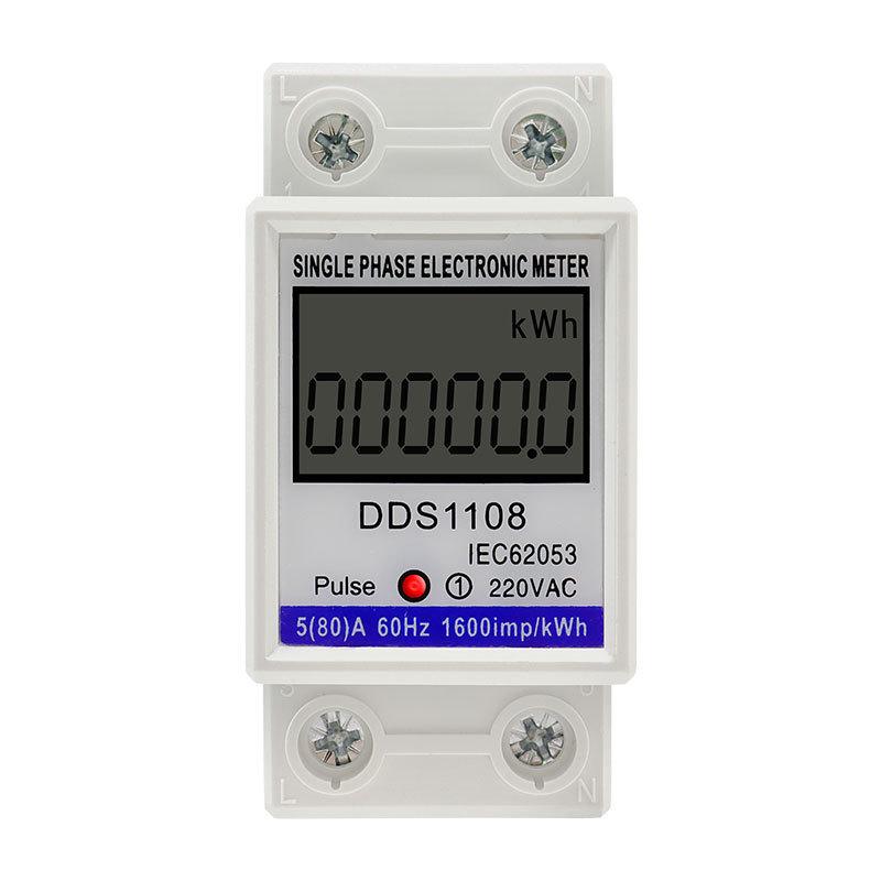 DDS1108 Single-phase DIN-rail Smart Electric Energy Meter - Multifunctional Household Watt-hour Meter