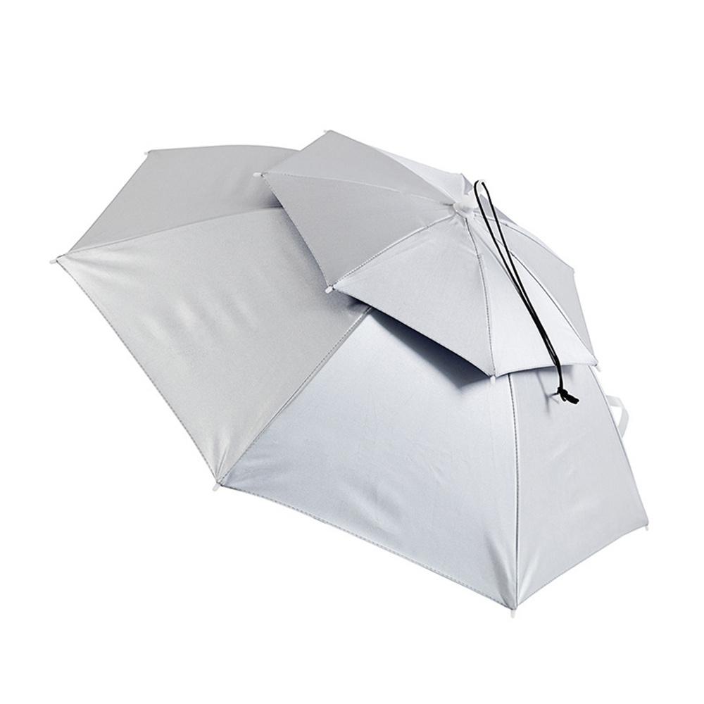 Fishing Hats Double Fishing Umbrella for Sunny and Rainy