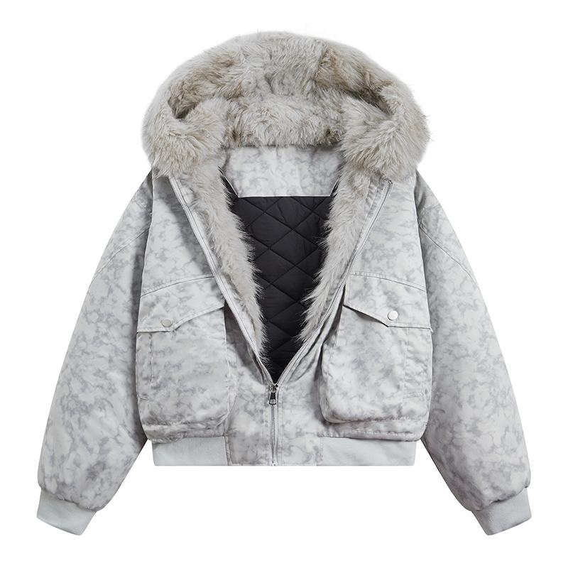 Herren Baumwoll-Steppjacke mit Winterwärme und Windschutz, Baumwolljacke, Lockere Freizeitjacke, Dicke Jacke