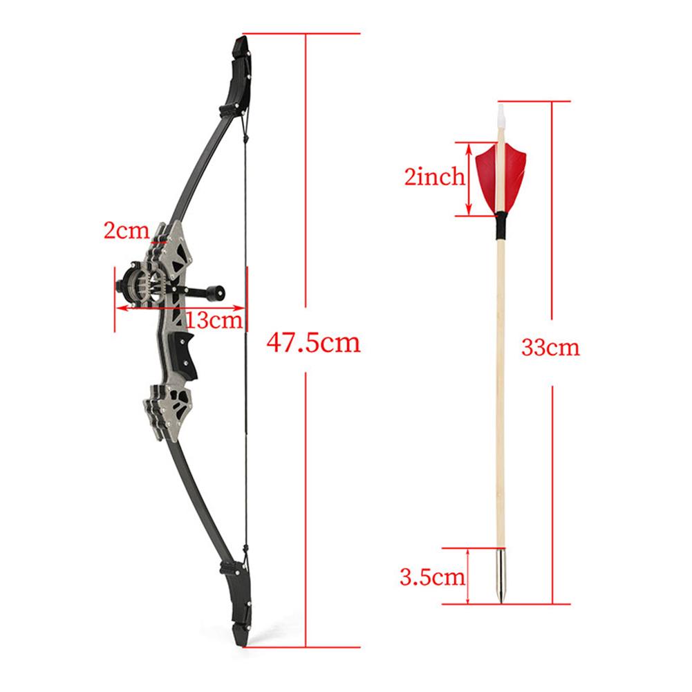 Mini Recurve Bow Arrows Set With Target Paper Instruction For Parent-child Interactive Toy Decompression Crafts Competition