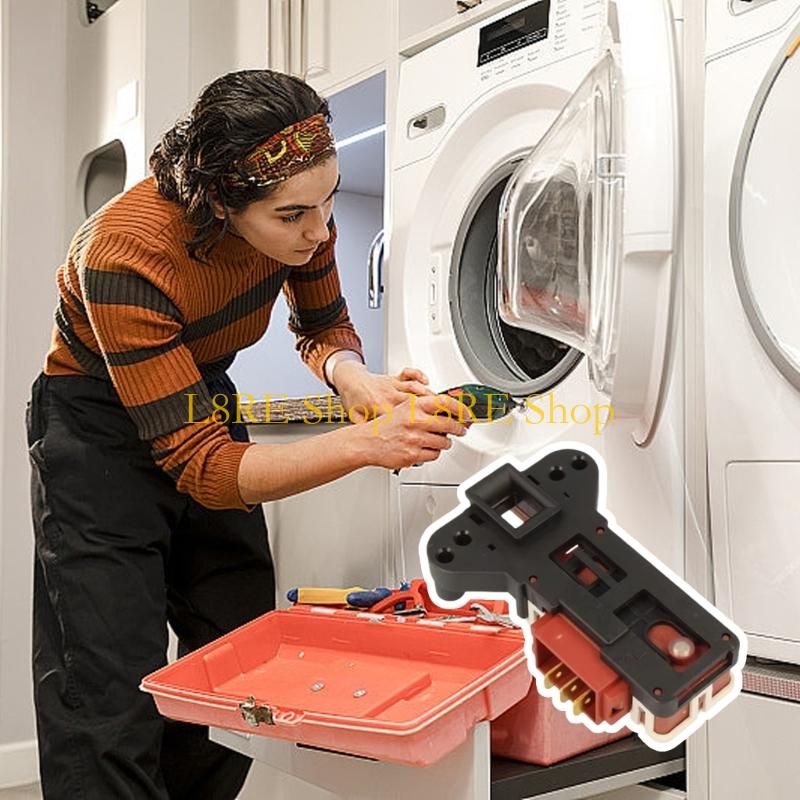 L8RE Washer Dryer Door Lock Switches Replacement Part Heavy Duty ABS Texture Safety Lock Mechanism for Top Load Models