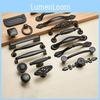 Luxurious Matte Black Nickel Kitchen Cabinet Handle With Vintage European Style