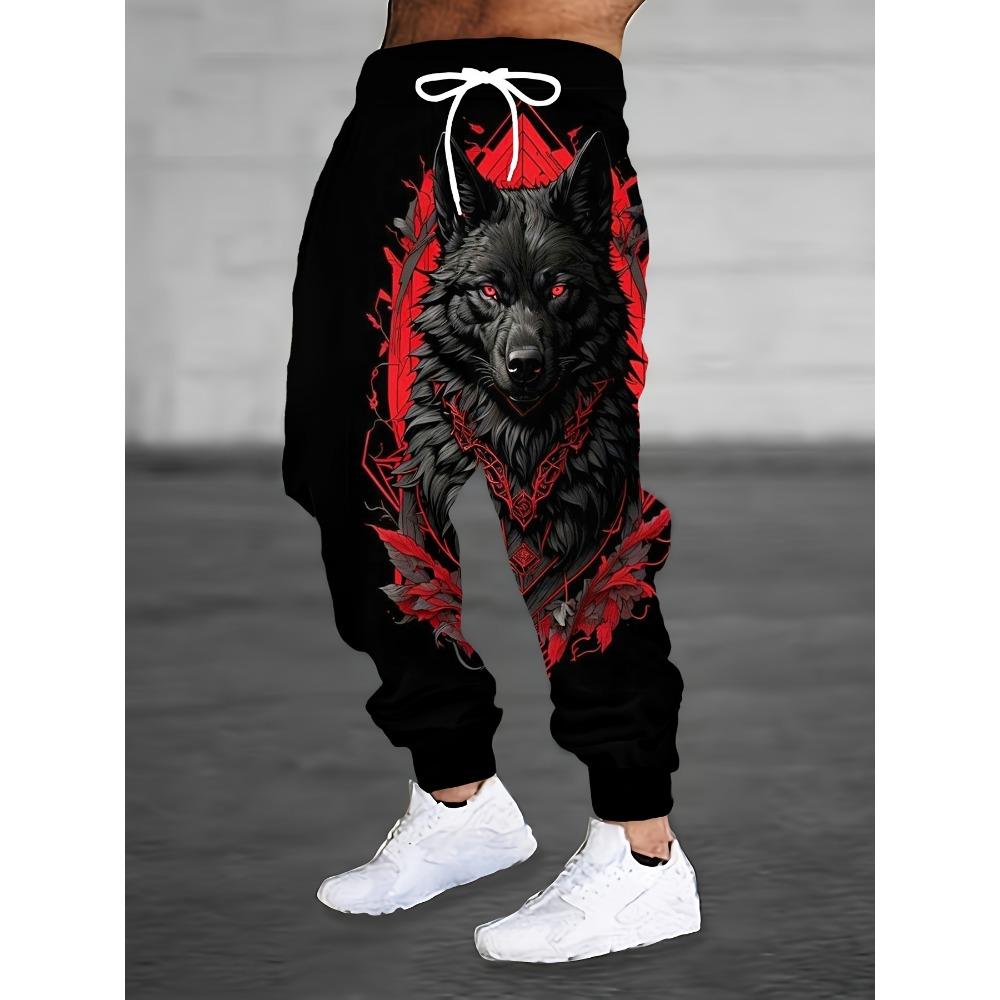 Hot Selling Fashionable and Cool Skull Pattern Men's Casual Elastic 3D Printed Loose Fit Winter Outdoor Pants in Large Size