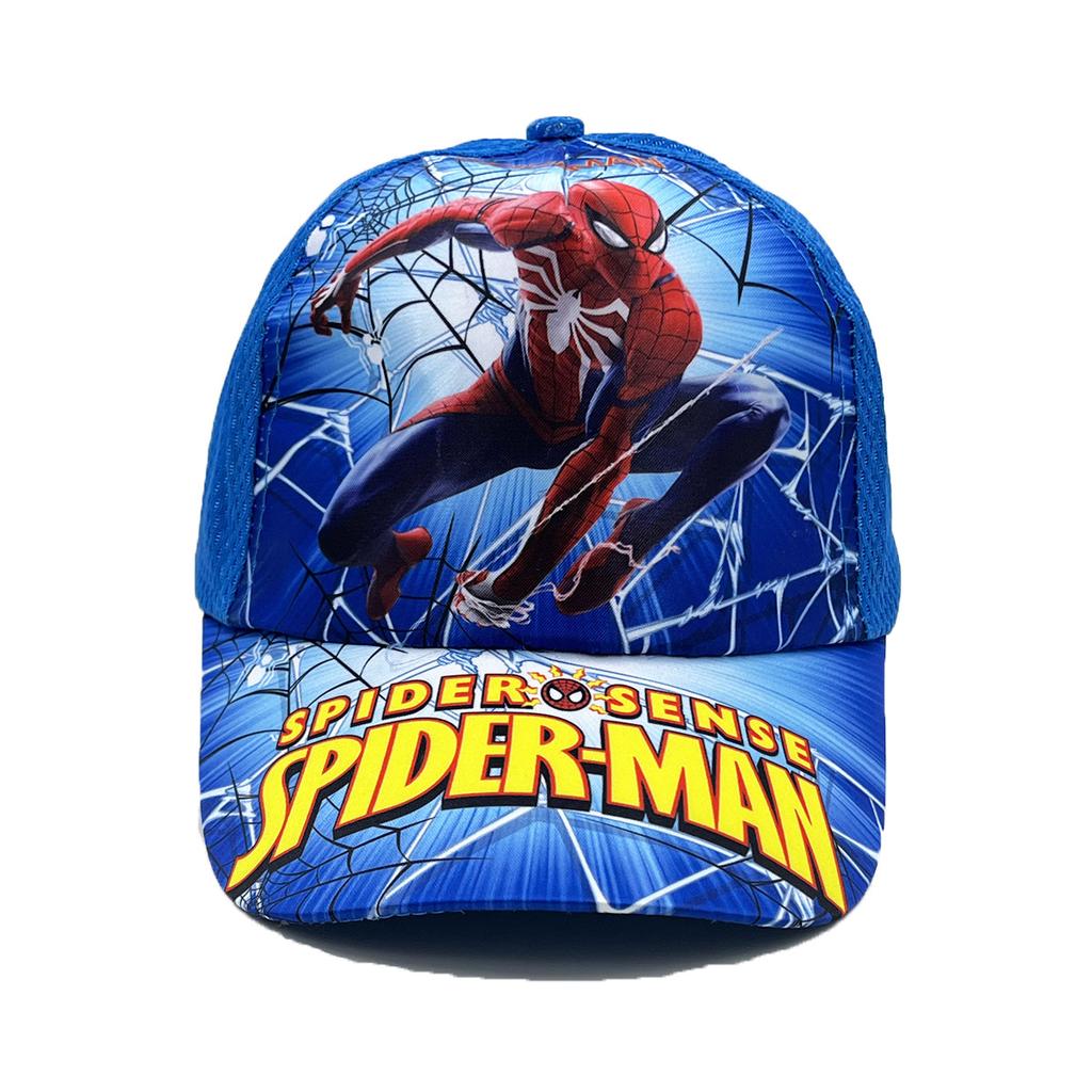 New Spider Cartoon Peripheral Printing Children's Baseball Cap Wide Brim Spring and Summer Cartoon Sun Hat