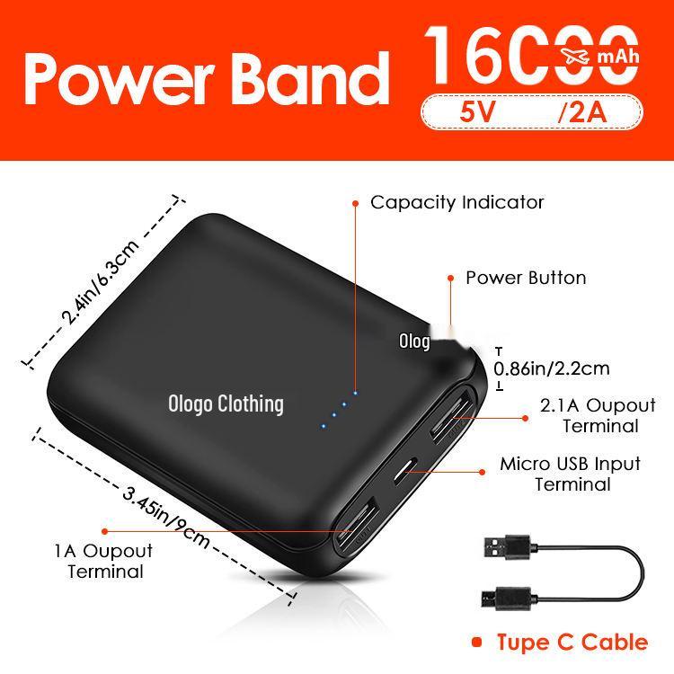 

Унисекс Умный Жилет с Подогревом с Двойным Управлением - 11 Зон Подогрева, USB Зарядка, Осень/Зима 6XL