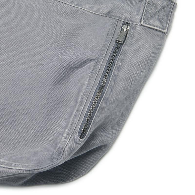 Nomanual Washed Canvas Cross Bag   Washed Gray
