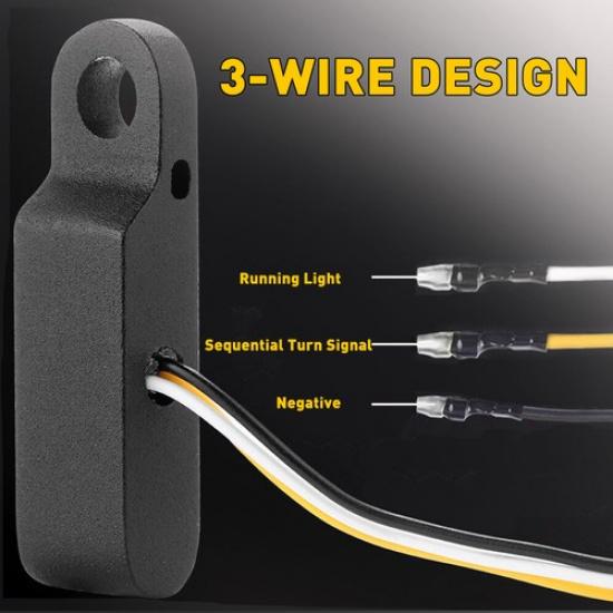 Motorcycle LED Turn Signals Amber Blinker Running Light For Yamaha Chopper EOA