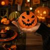 Mała Dynia Portmonetka Mini Portfel Breloczek, Halloweenowa Torebka Portfel Zawieszka, Sztuczna Odpinana Wisząca na Plecaki Skórzany Uchwyt na Monety Karty,