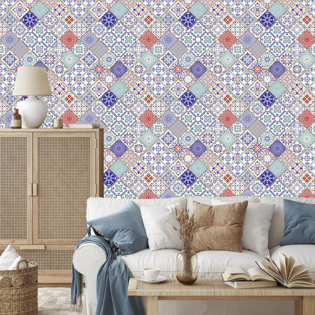 Ornamental Mosaic Wallpaper for Living Room and Bedroom 50x1000