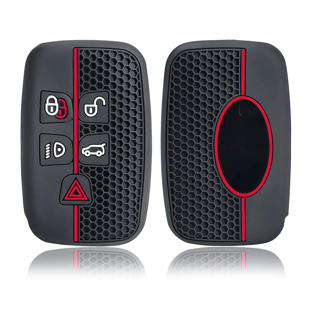For Land Rover Range Rover Sport Velar Evoque Freelander2 Discovery Jaguar XF XJ XJL XE 5 Buttons Silicone Car Key Case Cover