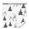 Bears and Spruces Wallpaper for Living Room and Bedroom 50x1000