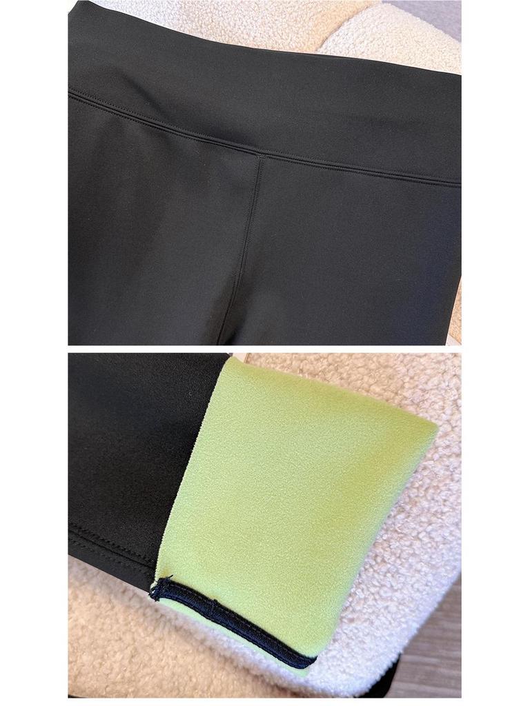 Plus Size Winter Velvet Leggings for Women, 130-350 Jin - Elastic Casual Pencil Pants