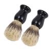 2 Pcs Shaving Brush for Men Anti Slip Handle Increase Foam Soft Hair Beard Lathering Brush