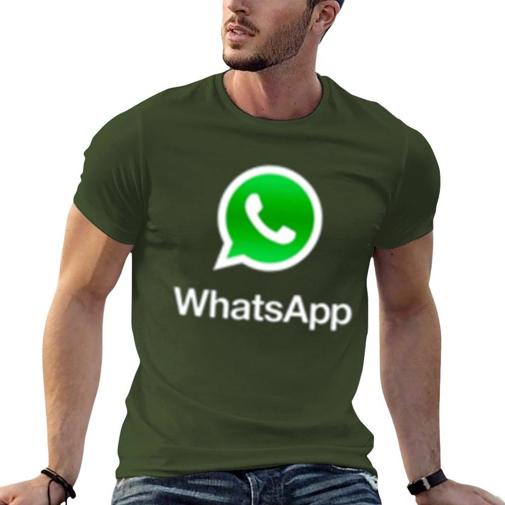 WhatsApp T-Shirt-Personalisierung, Ästhetische Kleidung, Grafik-Shirts, Herren-T-Shirts mit Grafik