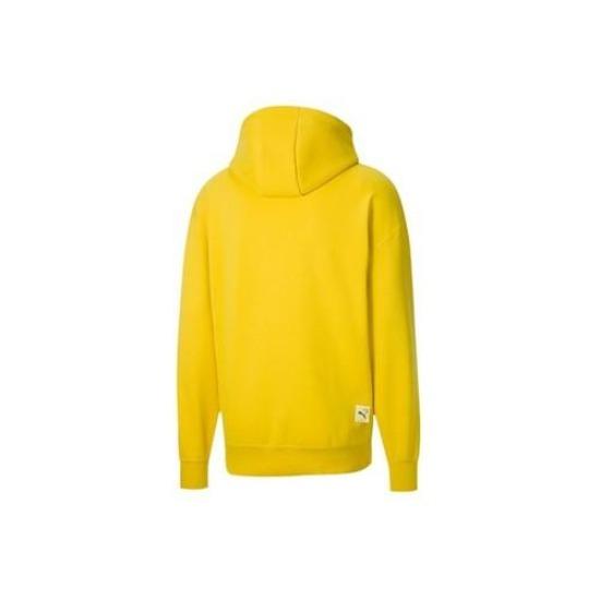 Puma Men's Casual Sports Printed Pullover Hoodie In Yellow