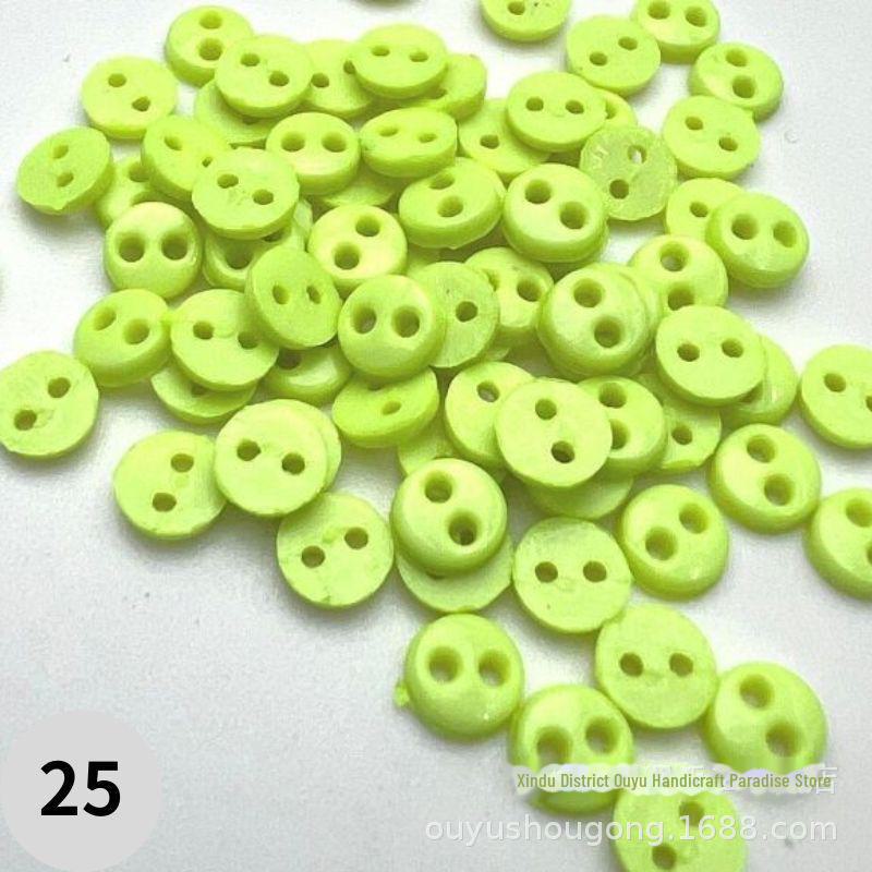 4mm Dual-Eye Plastic Buckle with Edge Button for DIY Felt Doll Accessory