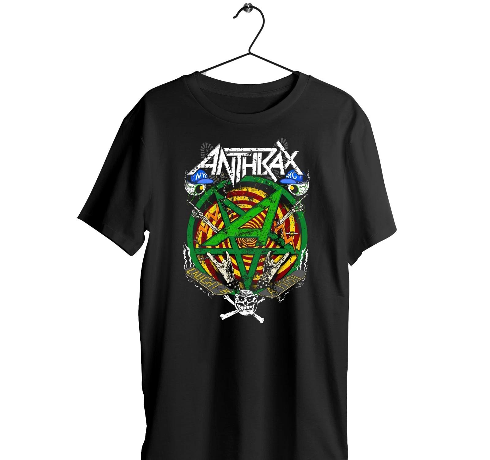 Anthrax black T-Shirt - cotton - Groove Thrash Speed metal, music fans gift tee 2XL