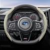 Suitable for SUBARU Breathable Hole Leather Steering Wheel Cover Segmented Outback Forester Impreza Ascent Crosstrek Legacy WRX