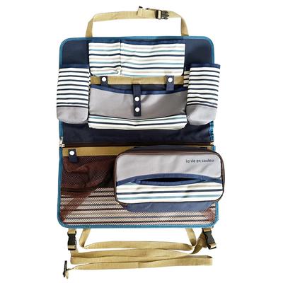 Drive Pocket Car Storage Seat Pocket/Seatback Pocket with Meal Tray, Stylish Car Storage, 2-Way Bag Type, Blue, AF1495