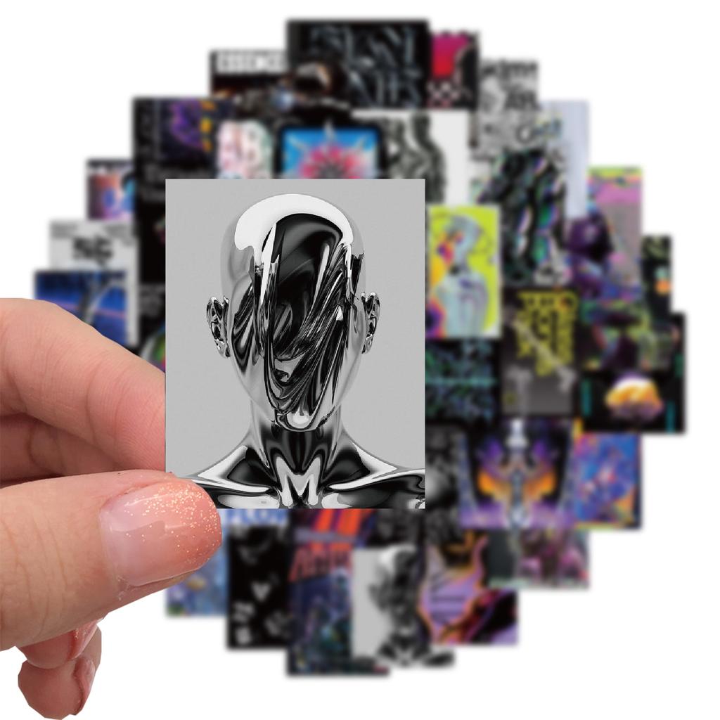40 Harajuku Style Acidic Design Graffiti Stickers Personalized Decoration Motorcycle Suitcase Waterproof