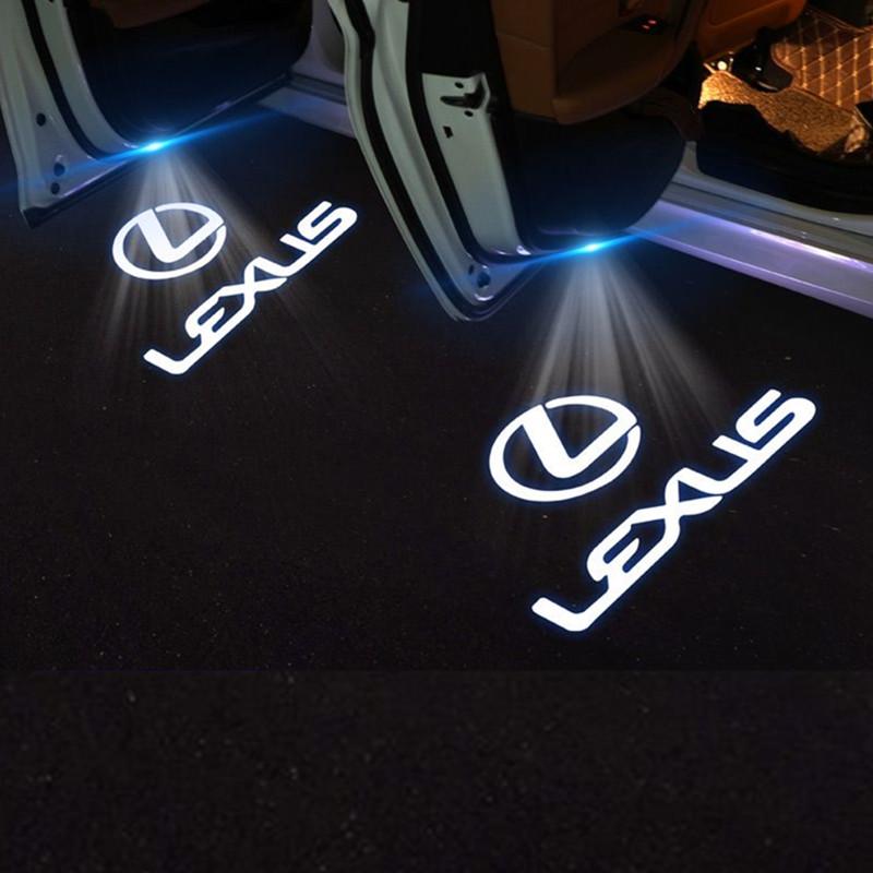 

Для Lexus ES LM LX GX LC RZ IS CT GS RC 2 шт. Светодиодная лампа приветствия в двери автомобиля Беспроводной проектор Аксессуары для декора автомобиля
