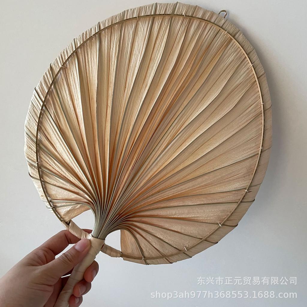 Ventilatore Pudong Vintage Estate Grande Ventilatore Pudong Danza Foglia di Palma Ventilatore a Manovella Estate Repellente per Zanzare Ventilatore Rinfrescante Ventilatore Fatto a Mano Palma Girasole