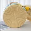 Cartoon Cotton Rope Storage Basket Dachshund Pattern with Cover Hand Gift Box Decorative Round Hand Woven Basket