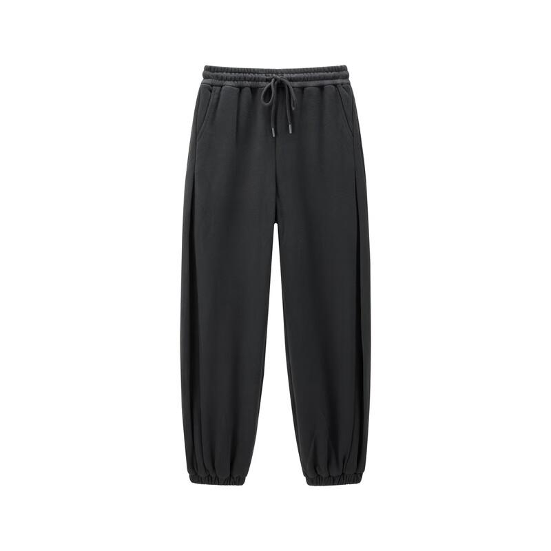 Pleated Knit Wide-Leg Cuffed Pants M