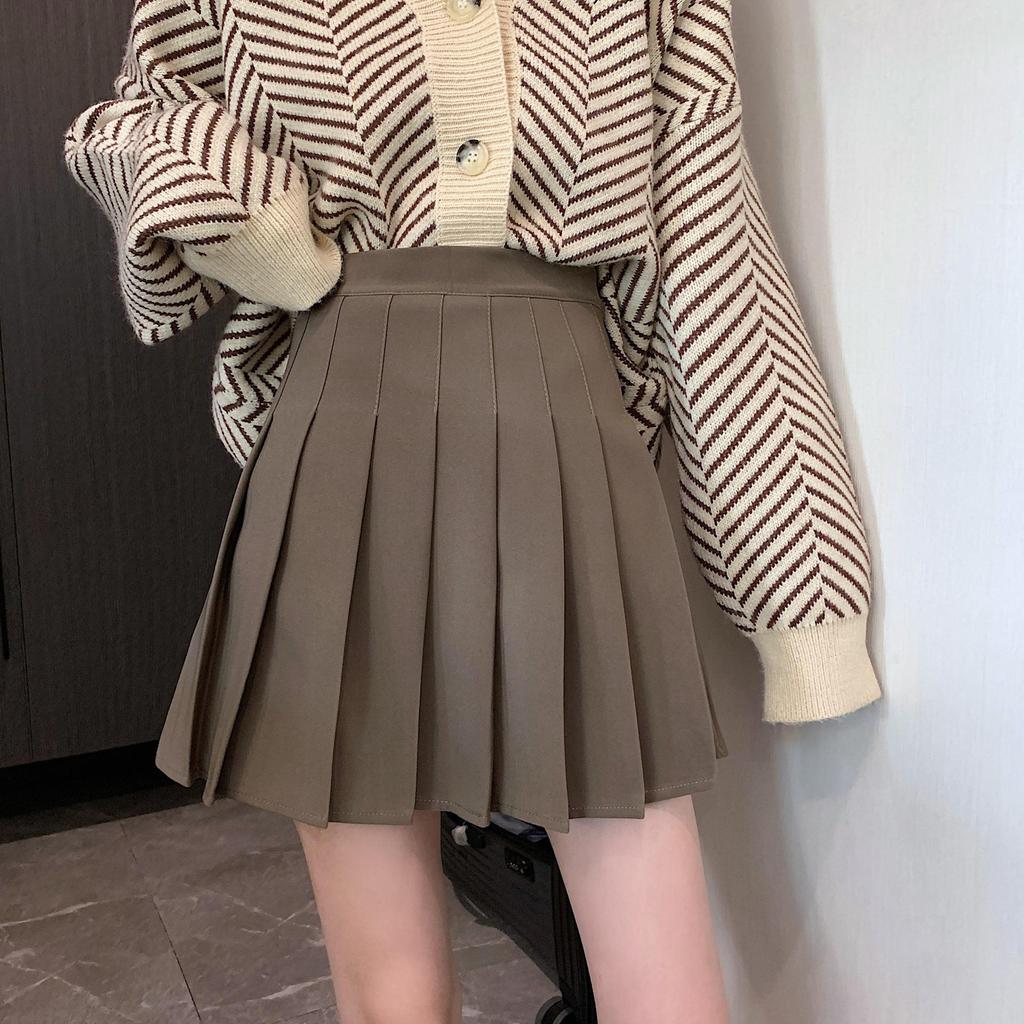 Autumn 2024 Korean High-Waist Slim A-Line Skirt for Women