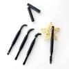 Double-Headed Eyebrow Brush: Soft Bristles, Angled Blade, Spiral Mascara Brush with Cover, Portable Makeup Tool