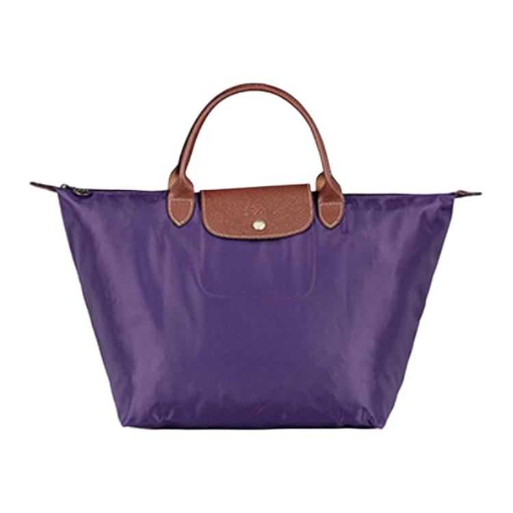 

Longchamp Snap Button Zipper Closure Nylon Tote Bag Women tote bags Purple 1623089958 Basic Set (Bag)