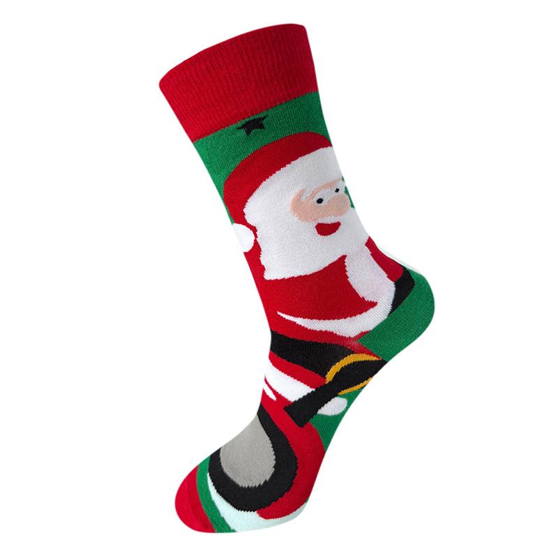 

1 пара носков с оленями, лучших для Рождества и зимы, удобные, мягкие, с рождественской елкой, унисекс, рождественские носки, Санта-Клаус, снежинка