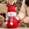 Foam Snowman Figurines Large Medium Small Christmas Decoration Set for Holiday Tabletop Mantel Decor