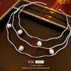 Irregular Cross Pearl Collar Versatile High Sense Fashion Clavicle Chain French Vintage Light Luxury Necklace Women