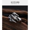 Adjustable Open Ring Men Women Sterling Dragon Claw Design Vintage Retro Statement Jewelry