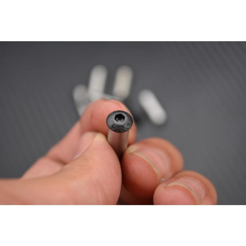 10 Sets/lot 12 Sizes DIN912 Alloy Steel Material 12.9 Grade Knife Handle M4 Thread Hexagonal Screws Locking Nail Spindle Rivet