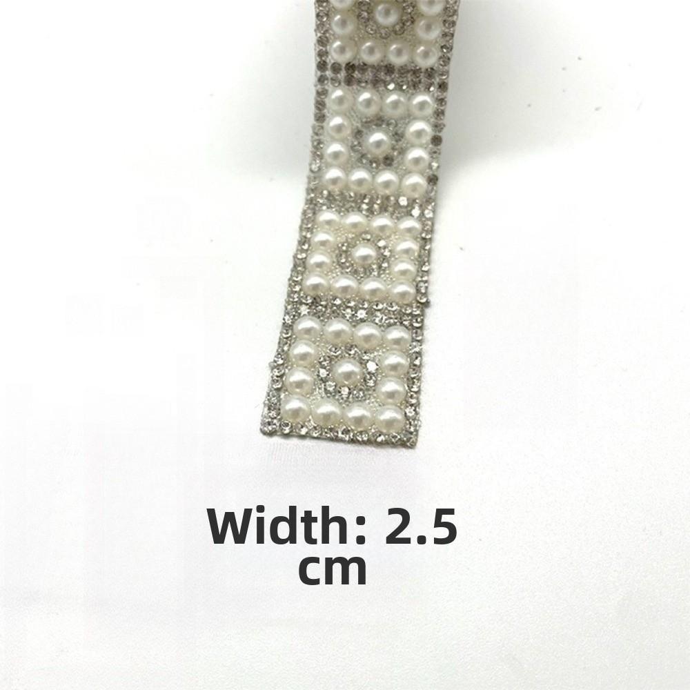 1 Yard Sewing Accessories Self-Adhesive Rhinestone Tape DIY Pearl Chain  Wedding Dress